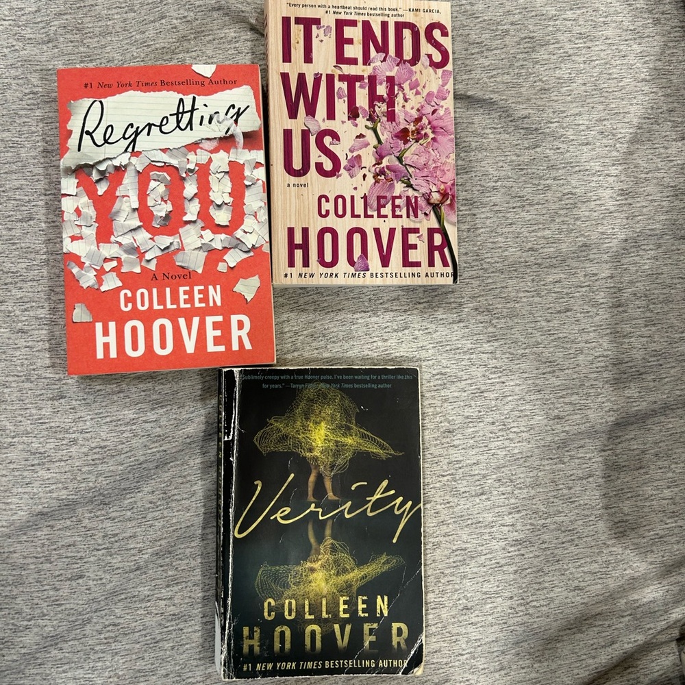 3 gently used Colleen Hoover books